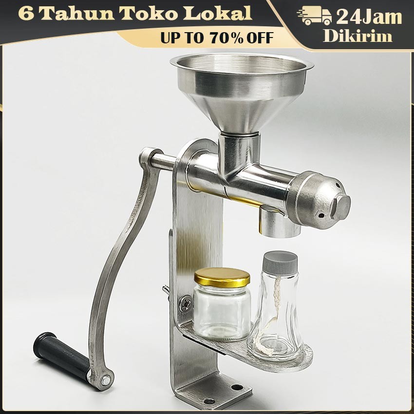 Alat Pemeras Minyak Biji-Bijian Manual / Mesin Press Oil Minyak Biji Bijian Kacang Otomatis Stainles