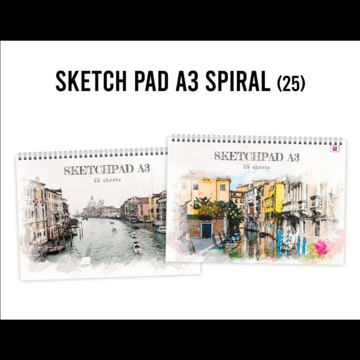 

Tiara spiral sketch book A3 25lbr/50lbr - 25 Lembar