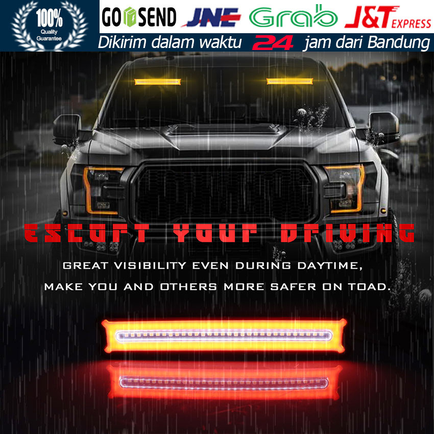 Lampu Rem Truk Trailer Samping / Lampu Peringatan Samping LED 24V Untuk Mobil Truk