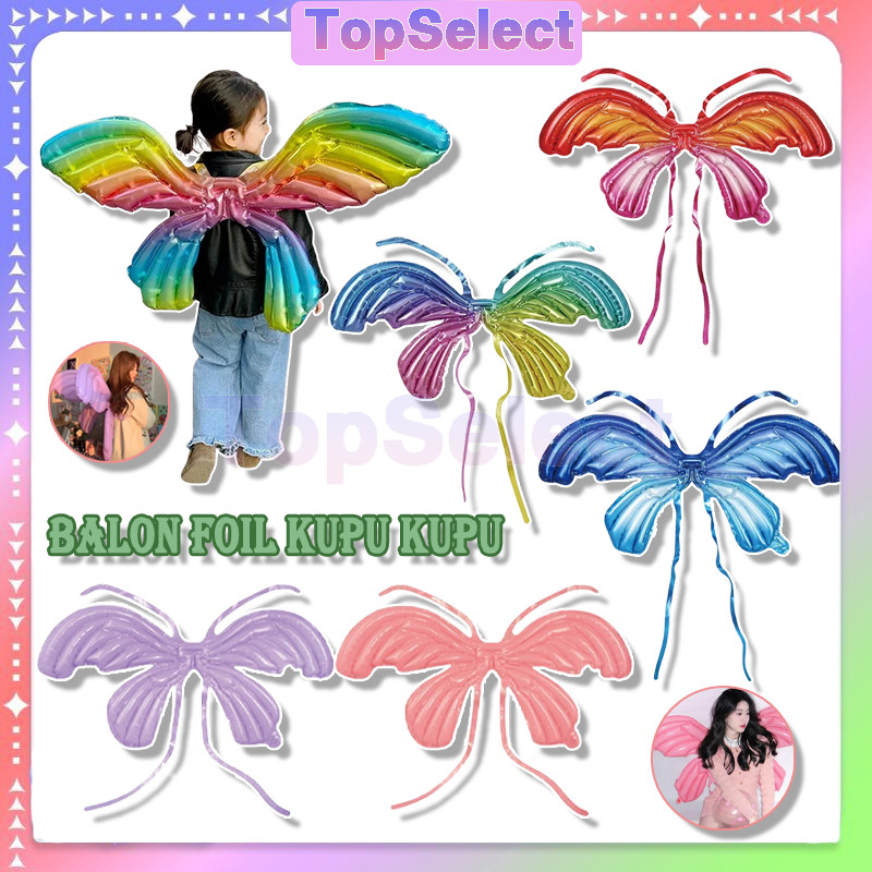 Balon Sayap Kupu-kupu Malaikat/ Balon Foil Kupu kupu/Sayap Balon Huruf /Mainan Balon Sayap Kupu-kupu