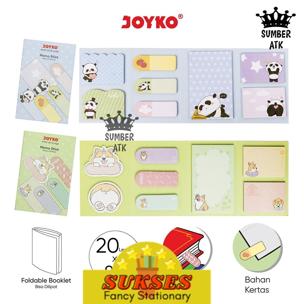 

Memo Stick Sticky Note Kertas Memo Tempel Joyko MMS-34