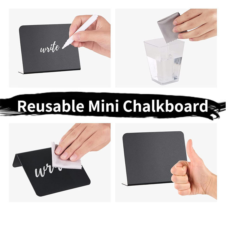 

5pcs Papan Tulis Mini PVC Tanda Papan Tulis Kapur Kecil / Mini Chalkboard / Papan Kapur Menu Cafe / Papan Reserved
