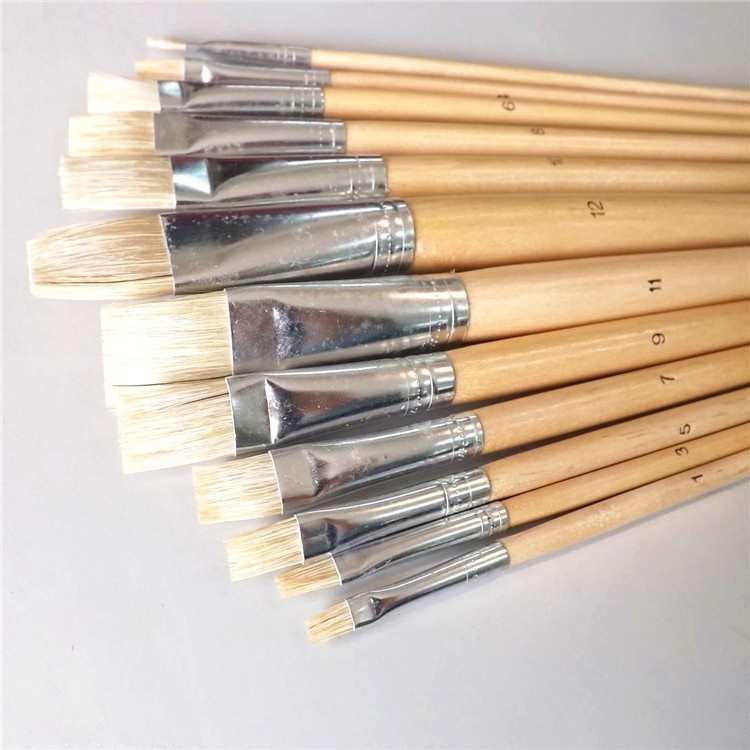 

Kuas Lukis - Flat Brush Painting - Akrilik Bulu Nilon Cat Air Lukis Brush/ Kuas pelukis Terbaik/ Kuas lukis minyak