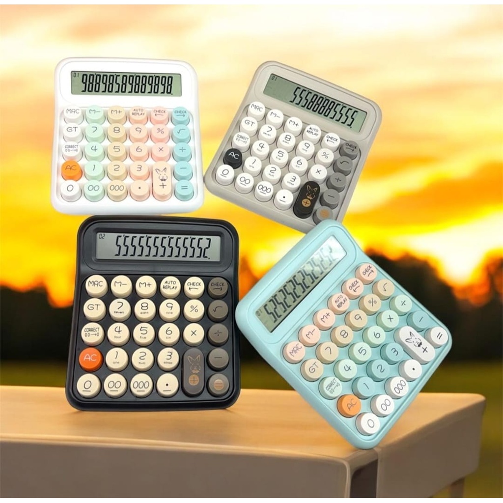 

SIS Kalkulator Rainbow KINCIZEN KC 2034 - Calculator Pastel 14 Dit Tombol Mechanical Fancy Color