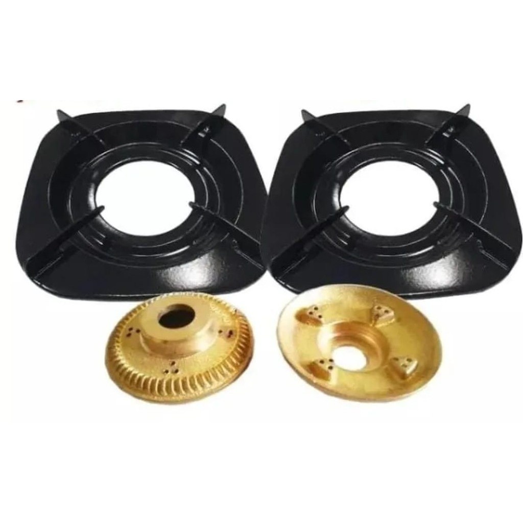 2PCS Tungku Kompor Rinnai Kaki 4 + 2PCS Kuningan / Burner ukuran kecil Kompor Gas Rinnai