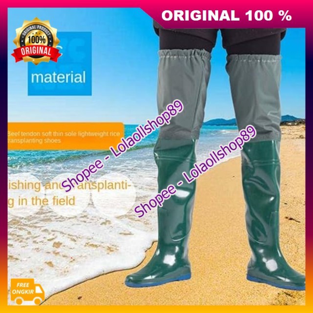Sepatu Boots Panjang Multifungsi Sepatu Boot Sawah Panjang Anti Keong Petani Mancing Pants Anti Air 