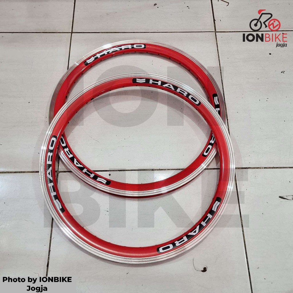Velg Rim Rims Haro 20 Inch 406 30mm 36 Hole RED 36H Alloy CNC 36 H Sepeda BMX Race Street 30 mm by E
