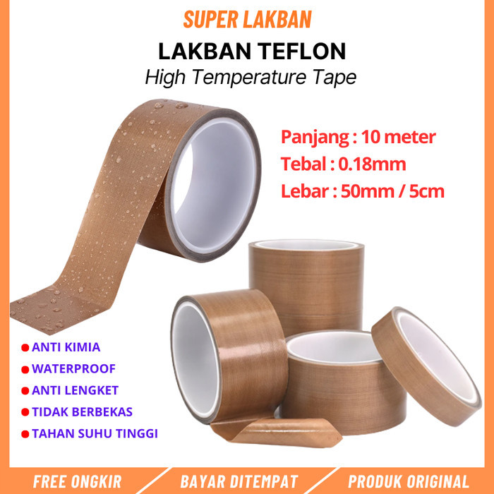 

TL Lakban Teflon Tape PTFE 50mm Tahan Panas 300C Setara Nitto 2" INCH