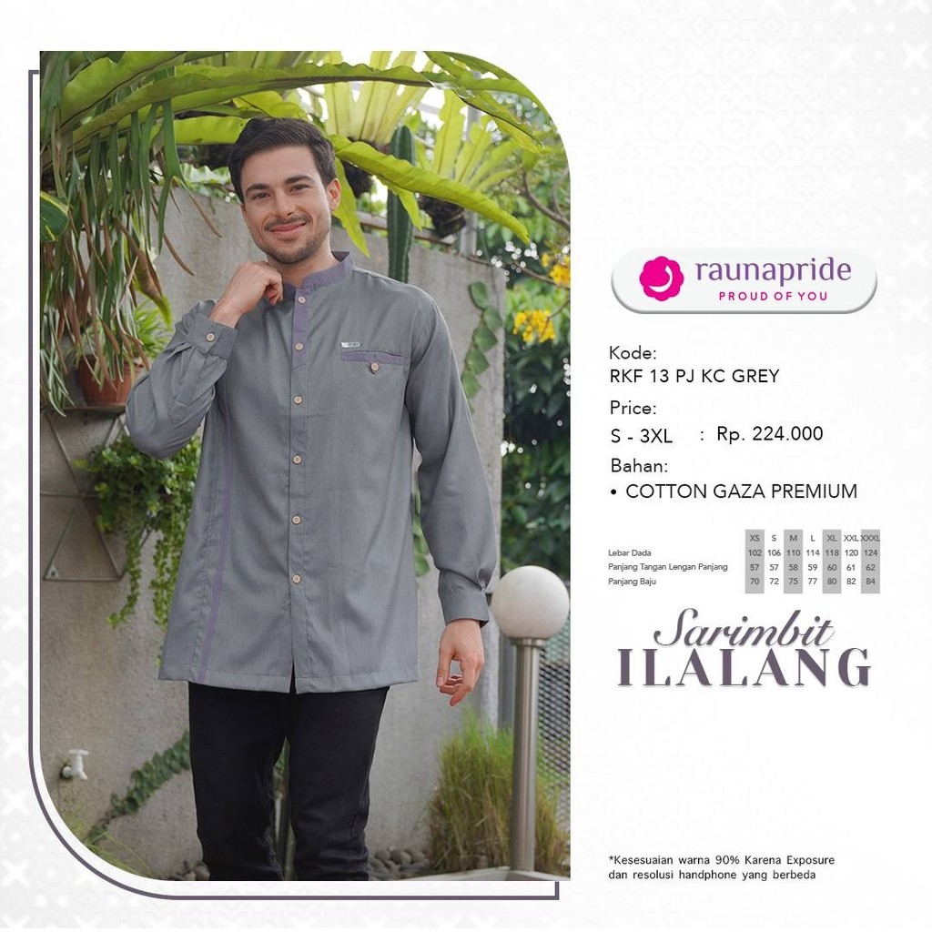 Koko Panjang Berkancing Ilalang Rkf-13 Pj Kc by Rauna
