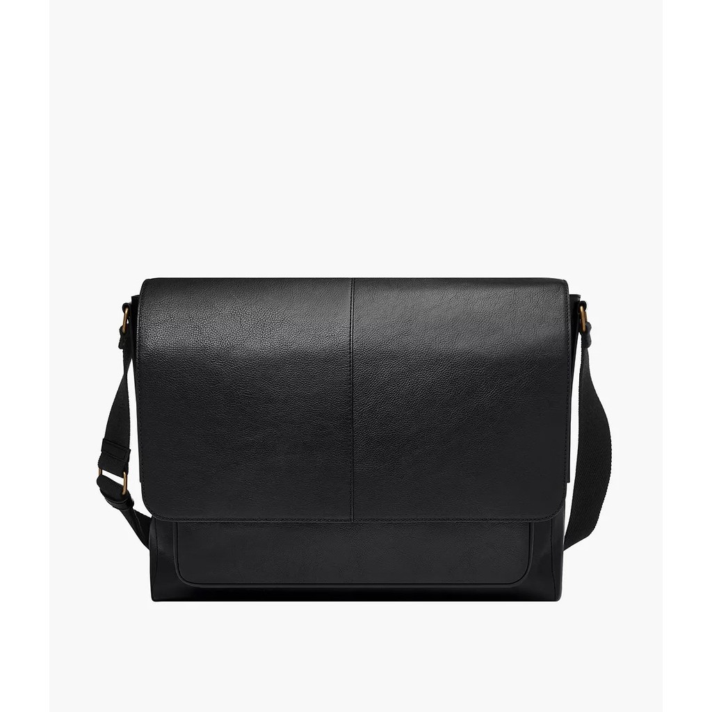 Fossil Kayden Leather Black Messenger Tas Selempang Pria SBG1327-001
