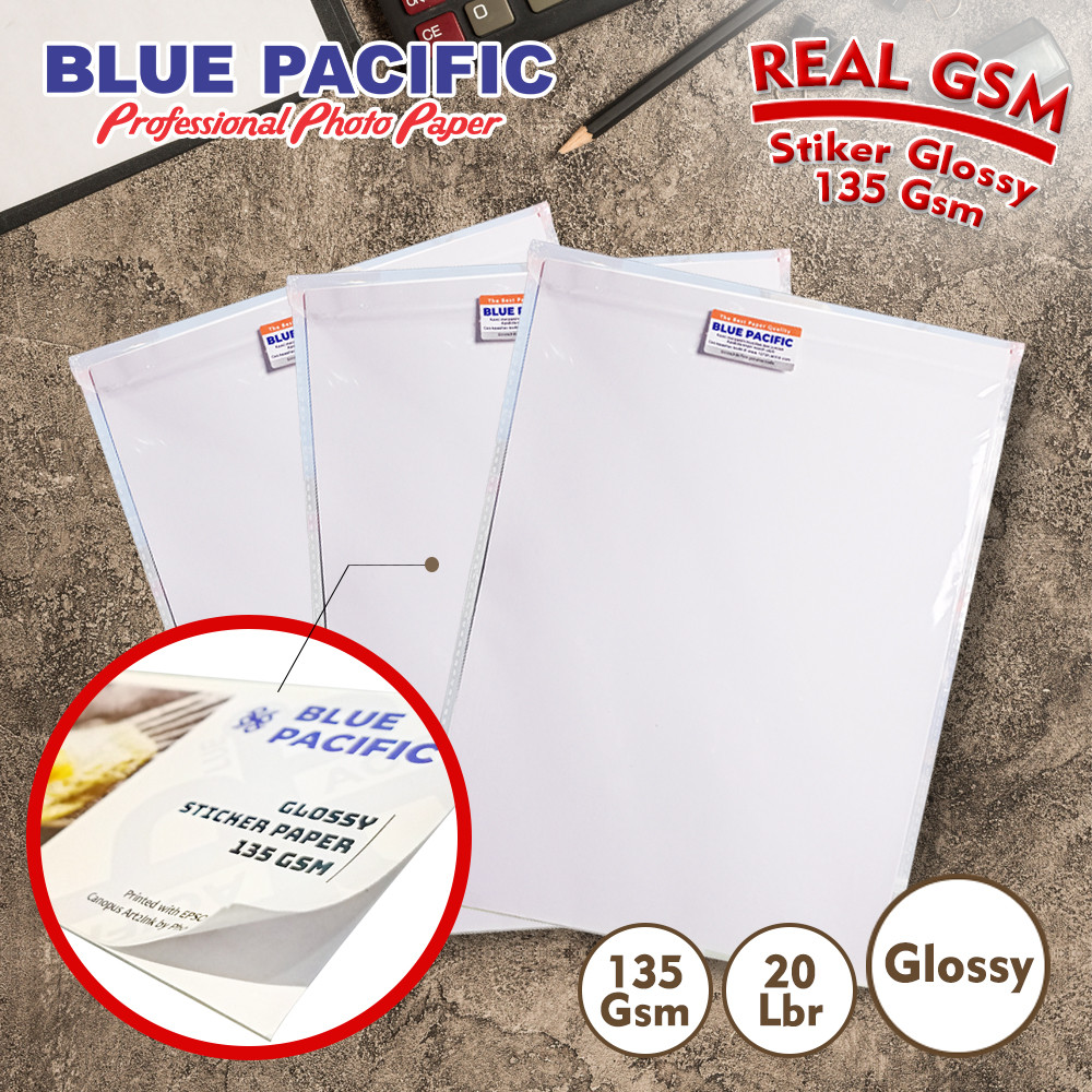 

Kertas Foto Stiker Glossy Photo Paper A4 135 Gsm Pacific Premium - Isi 20