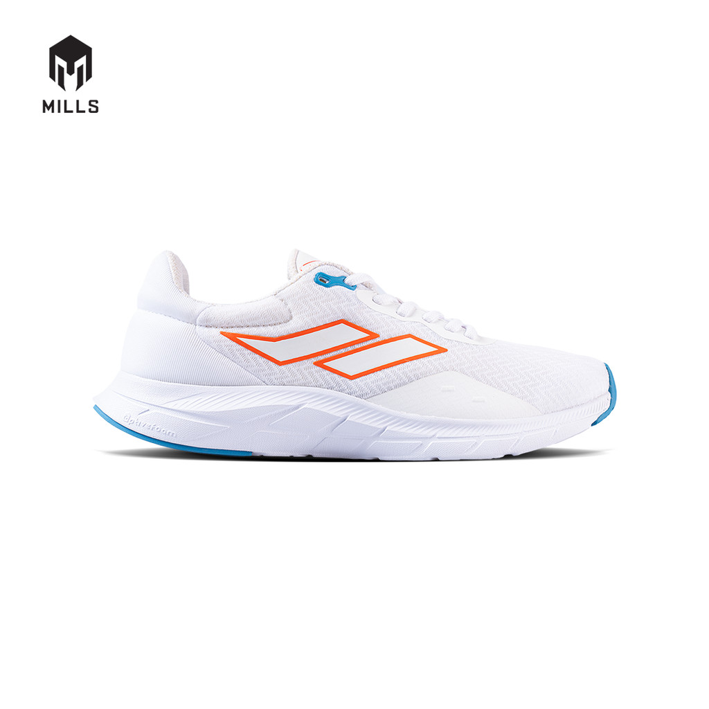 MILLS Sepatu Lari Running Shoes Treximo Vision White/Orange/Blue 9103404
