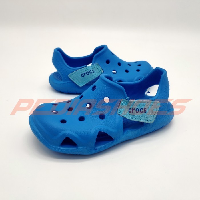 Sepatu Sandal Anak Cowok Crocs Swiftwater Wave SKU:8807013  - Orange, C12