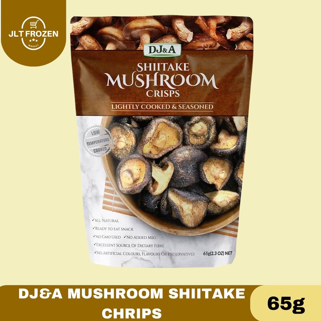 

DJ&A Shitake Mushroom Crips / Snack Jamur / Keripik Jamur / Shitake / Mushroom Kemasan 65g