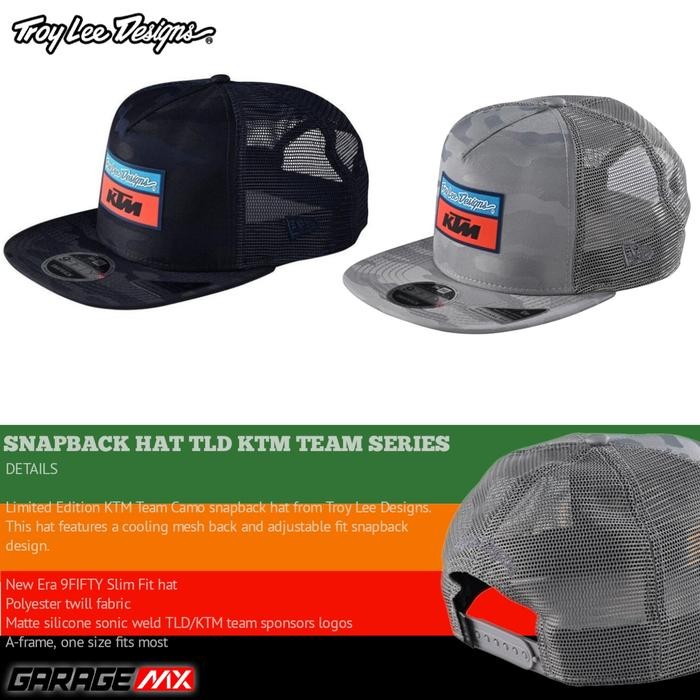 SNAPBACK TLD KTM GOPRO ORIGINAL.TOPI TLD KTM GOPRO.TOPI TROYLEE DESIGN