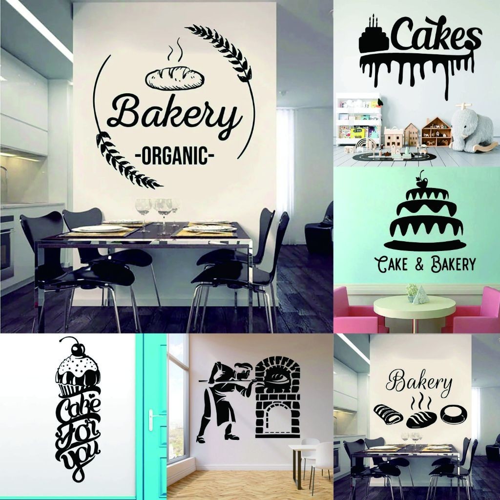 Sticker Vinyl Stiker Dinding Tembok Kaca Toko Roti Bakery Shop