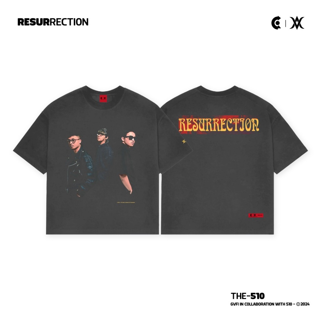 【COD】 GVFI X 510 THE-510 Overisized T-Shirt Dark Grey