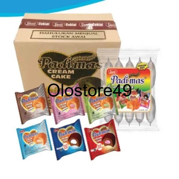 

OLO49 1 Dus Padimas Cream Cake 10pack x 10 Pcs Roti Isian Cream Coklat Pandan Strawberry Padi Mas SG