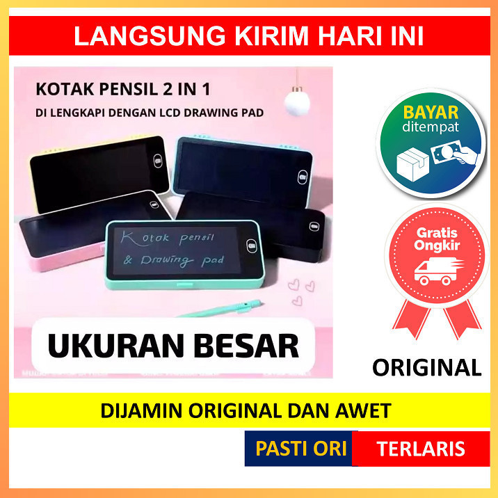 

KOTAK PENSIL DRAWING WRITING LCD TULIS GAMBAR CASE 2 IN 1 PAPAN KREATIF ANAK SEKOLAH PAD