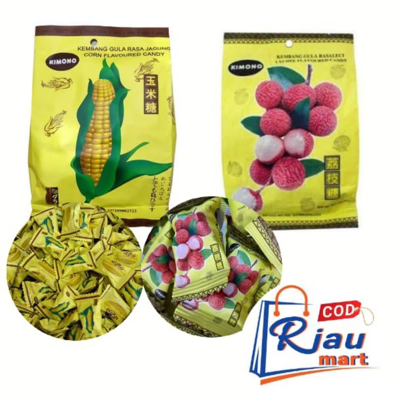 

[oddsolshop] pekanbaru/Permen Jagung dan leci Kimono 150g