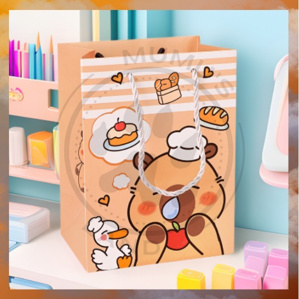 

ML Paper Bag Happy birthday Goodie Bingkisan Kertas Snack Anak Hampers Kado Motif Kapibara S-PO023