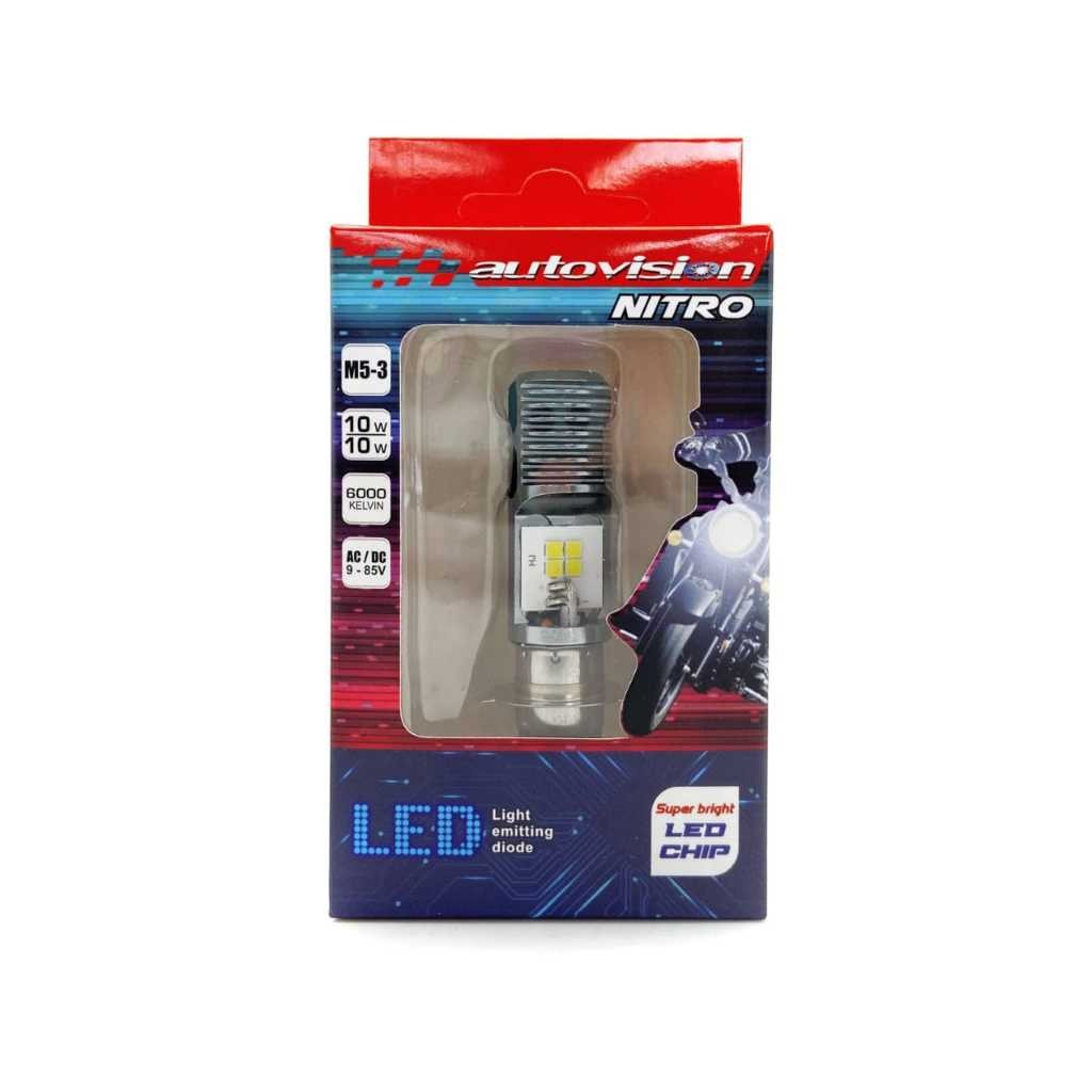 LAMPU LED DEPAN MOTOR SUPRA SUPRA X OLD TIGER MEGAPRO PRIMUS CB150R H6 KAKI 3 AUTOVISION NITRO PUTIH