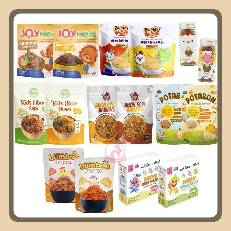 

ABON MPASI GROUU OMO YUMMY BITES GROUU BUMBOO POTABON BONA FAMILY/POTABON/JOYMEAL- ABON ANAK NON MSG
