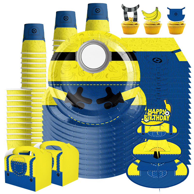 

Birthday Party Decoration Supplies Set Tableware Plate Cup Napkins Cake Topper Backdrop Balloons For Kids Party Favors Birthday