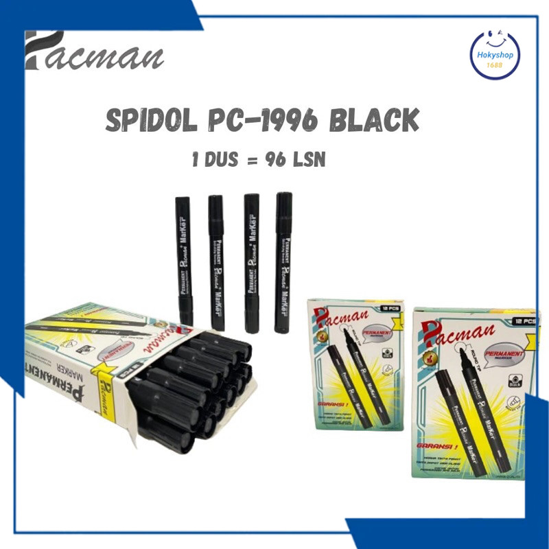 

HKS PAKET 5PCS DAN 1PCS SPIDOL MARKER PERMANET PACMAN 1BOX ISI 12 pc