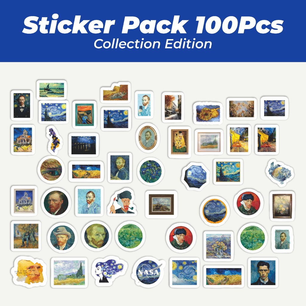 

Hot Stiker Van Gogh Lucu Anti Air Stikers Berperekat Waterproof Sticker Decal Buat Motor Helm Buku Journal Koper Casing HP Laptop Botol Minum