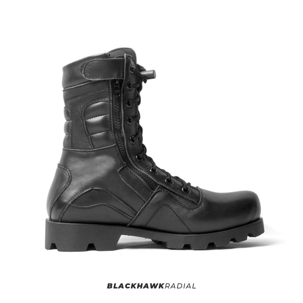 Army 86 Sepatu PDL TNI Polri Satpam Security full kulit asli model Black Hawk Radial