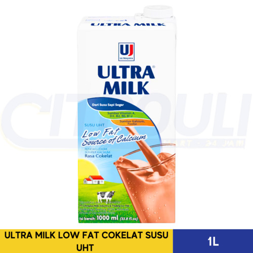 

ULTRA MILK LOW FAT COKELAT SUSU UHT 1L