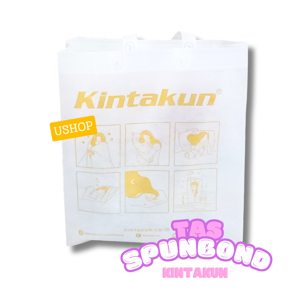 

Tas Spunbond Tali Kintakun ukuran Besar 40x35x10 cm - USHOP
