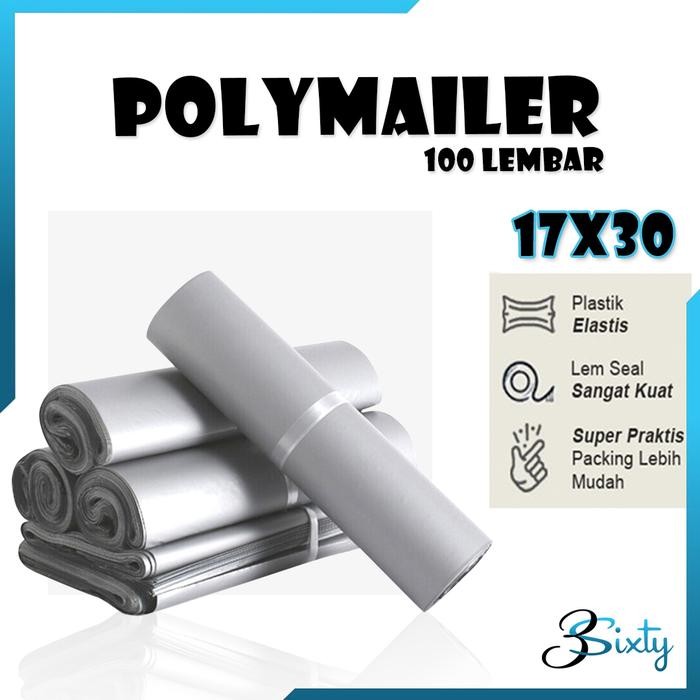 

POLYMAILER TEBAL 17x30 Plastik Packing Online Shop Warna TERMURAH - Silver
