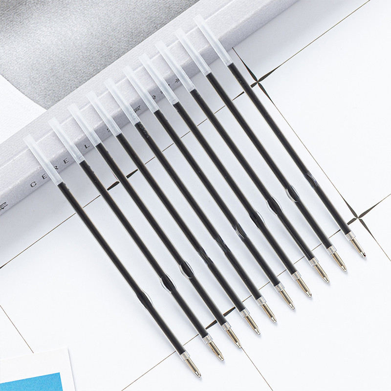 

10pcs Press Ballpoint Pen Refill Signature Pen Replacement Black Blue Pen Refill Children's Writing School Supplies Wholesale