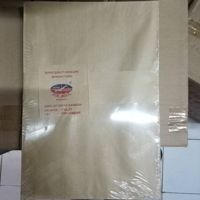 

AMPLOP COKLAT FOLIO / F4 AIRMAIL isi 100 LEMBAR