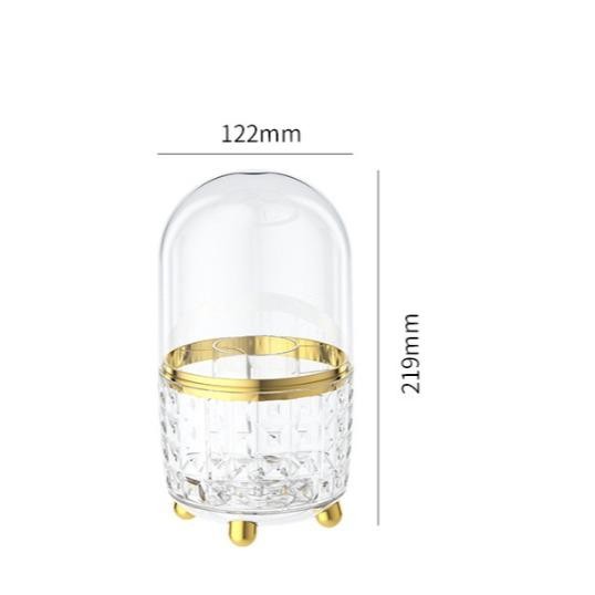 Rak Makeup Kosmetik Crystal Transparan Aesthetic Rak Kosmetik Putar 360 Derajat Aesthetic Tempat Sen