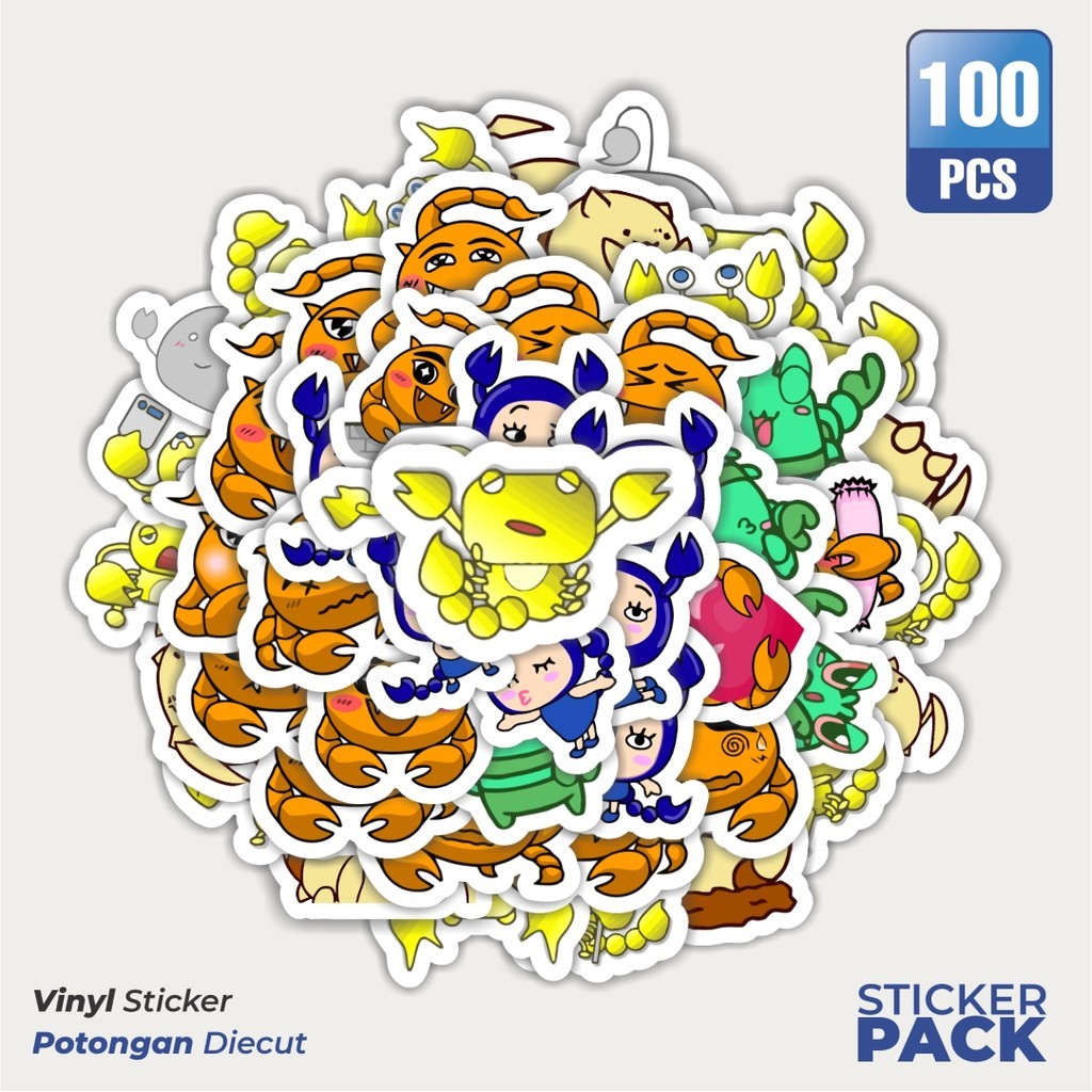 

Stiker Vinyl Sticker Hewan Kalajengking Waterproof Aesthetic- Untuk Laptop, Motor, dan Helm - Paper Stationery Pack