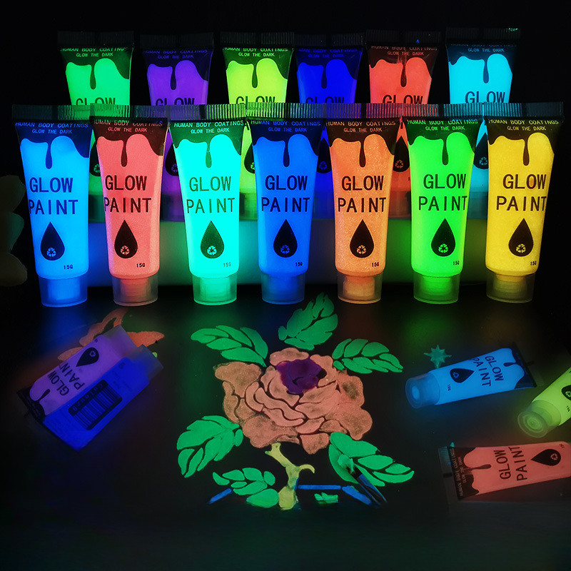 

Fluorescent Acrylic Pigment High Brightness Luminescent Coating 15ml Student Hand Drawn DIY Textile Wall Absorbing Pigment