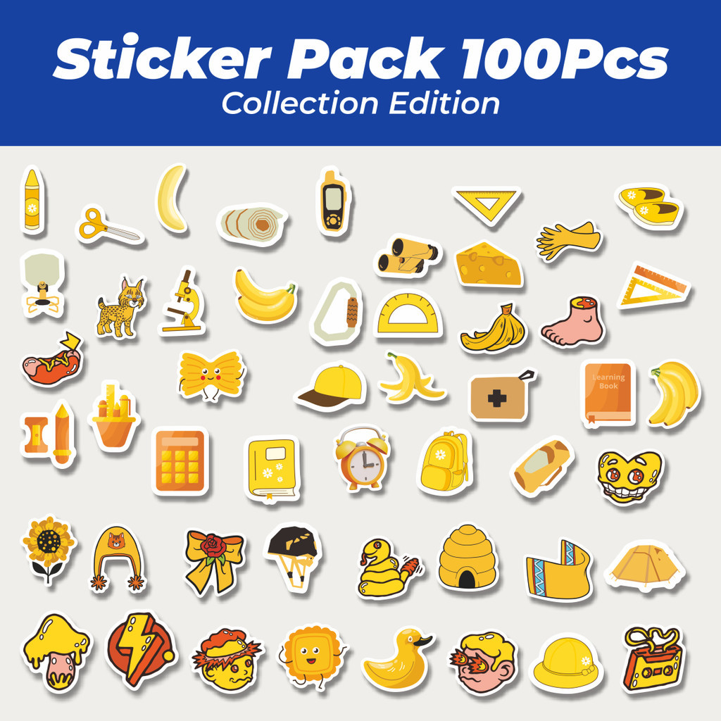 

Hot Stiker Object Warna Kuning Lucu Anti Air Stikers Berperekat Waterproof Sticker Decal Buat Motor Helm Buku Journal Koper Casing HP Laptop Botol Minum