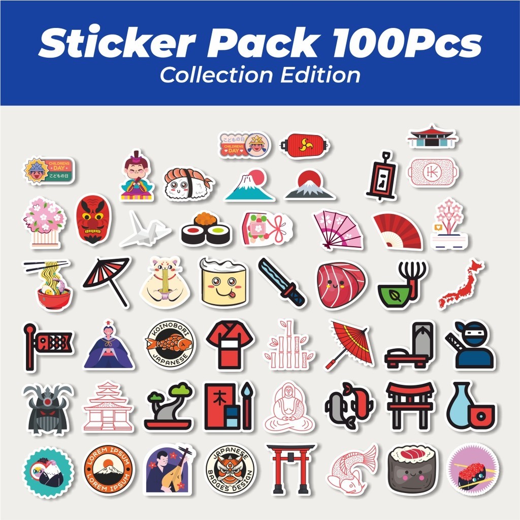 

Hot Sticker Element Jepang Stiker Lucu Anti Air Stikers Berperekat Waterproof Sticker Decal Buat Motor Helm Buku Journal Koper Casing HP Laptop Botol Minum
