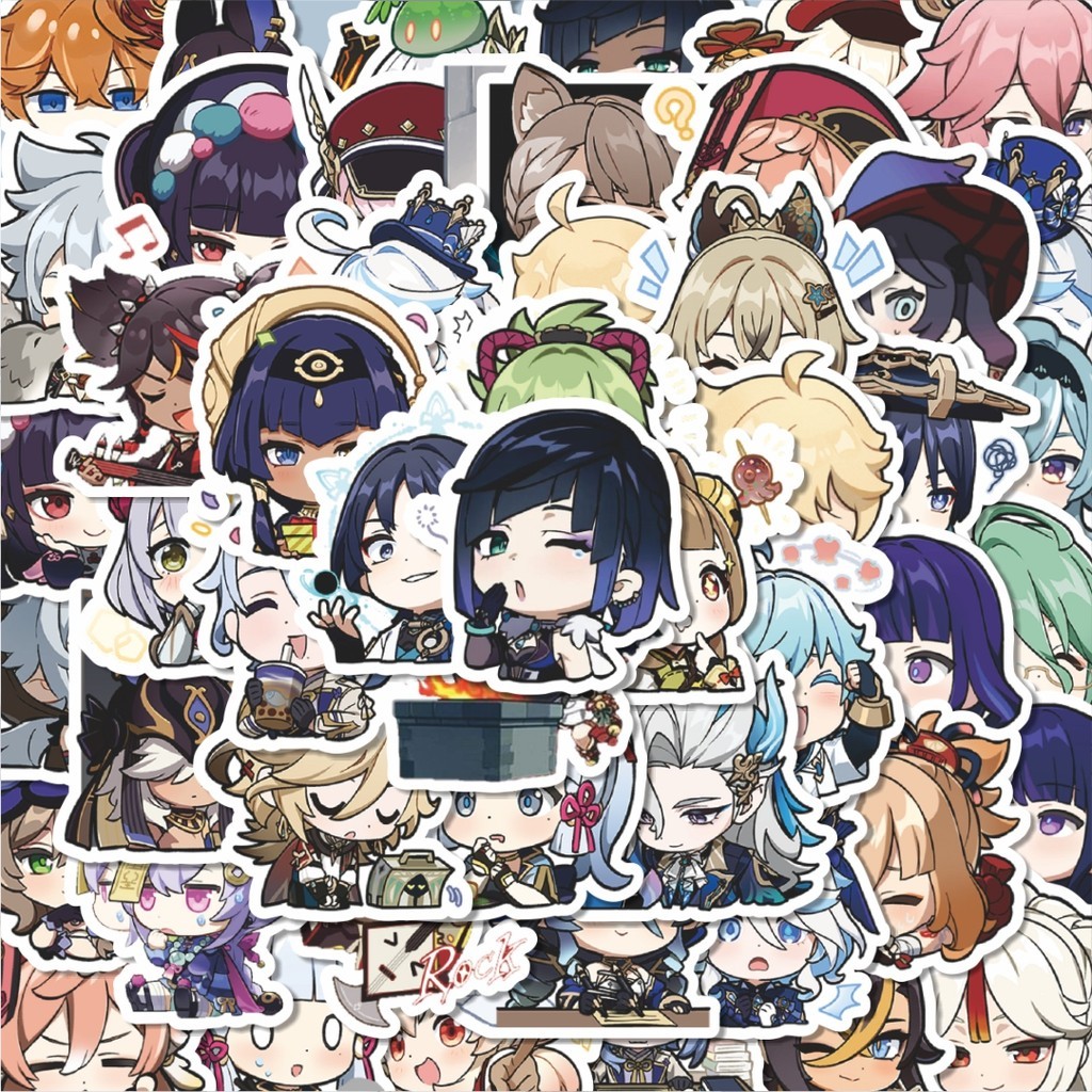 

100PCS Lucu Stiker Anime Ghensin Impact Versi 3 Stiker Aesthetic Stiker Anti Air Stikers Berperekat Waterproof sticker decal buat Motor Helm Buku Journal Koper Casing HP Laptop Botol Minum Hadiah anak