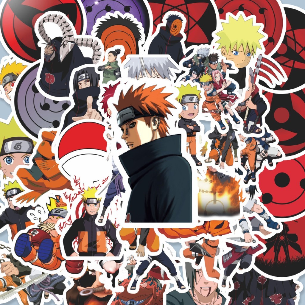 

100PCS Lucu Stiker Anime Naruto Stiker Aesthetic Stiker Anti Air Stikers Berperekat Waterproof sticker decal buat Motor Helm Buku Journal Koper Casing HP Laptop Botol Minum Hadiah anak