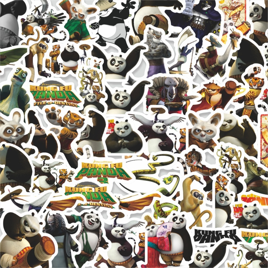 

Stiker Cutting Pack Sticker Kartun Kung Fu Fanda Isi 100Pcs Series Aesthetic Lucu Keren Untuk Koper Bahan Vynil