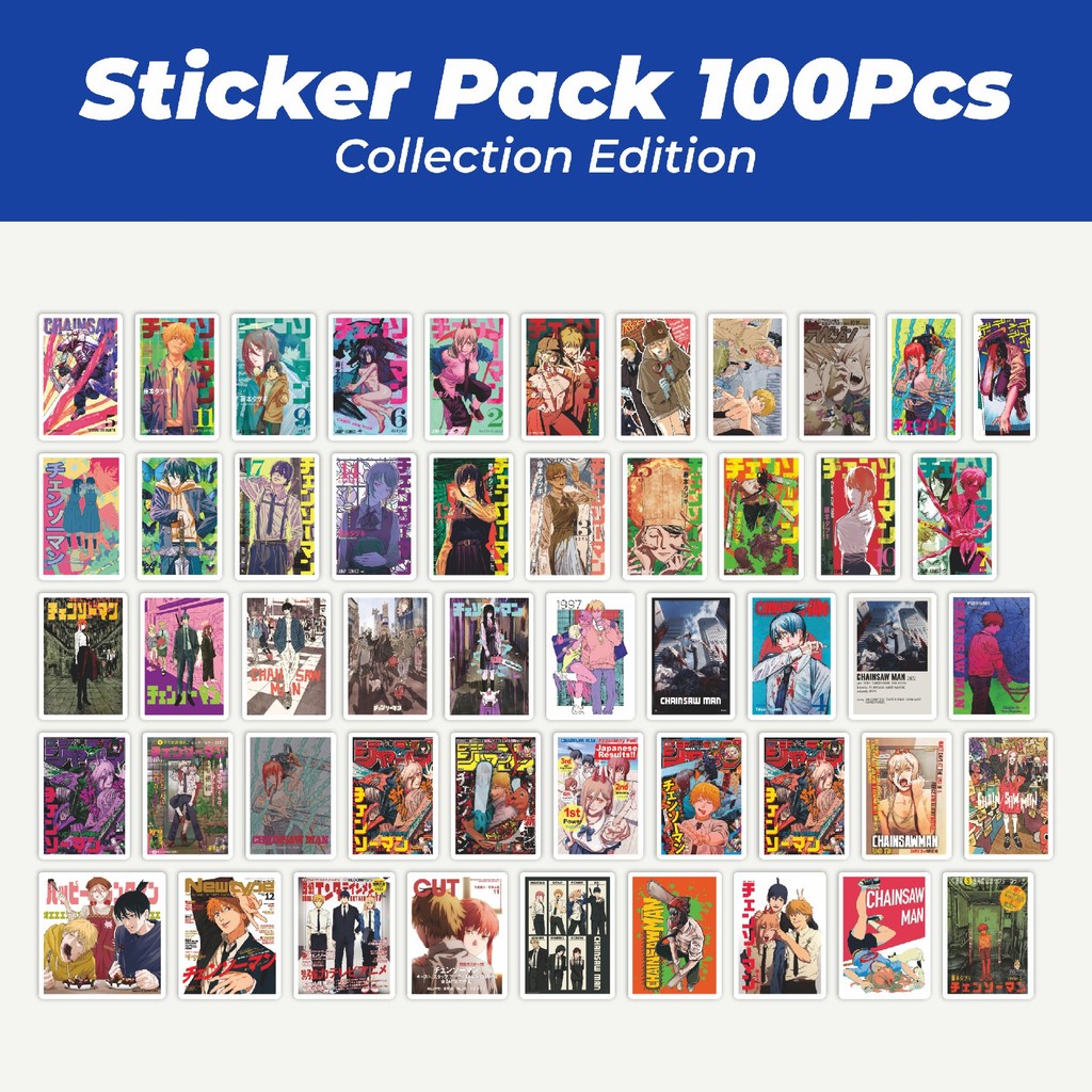 

Hot Stiker Chainsaw Man Series Lucu Anti Air Stikers Berperekat Waterproof Sticker Decal Buat Motor Helm Buku Journal Koper Casing HP Laptop Botol Minum