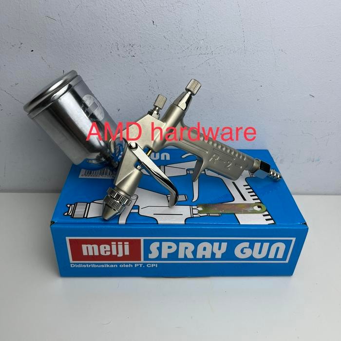 Original MEIJI Spray Gun R2 Nozzle 0,5mm Kompresor Angin Semprot CAT - MEREK MEIJI R2
