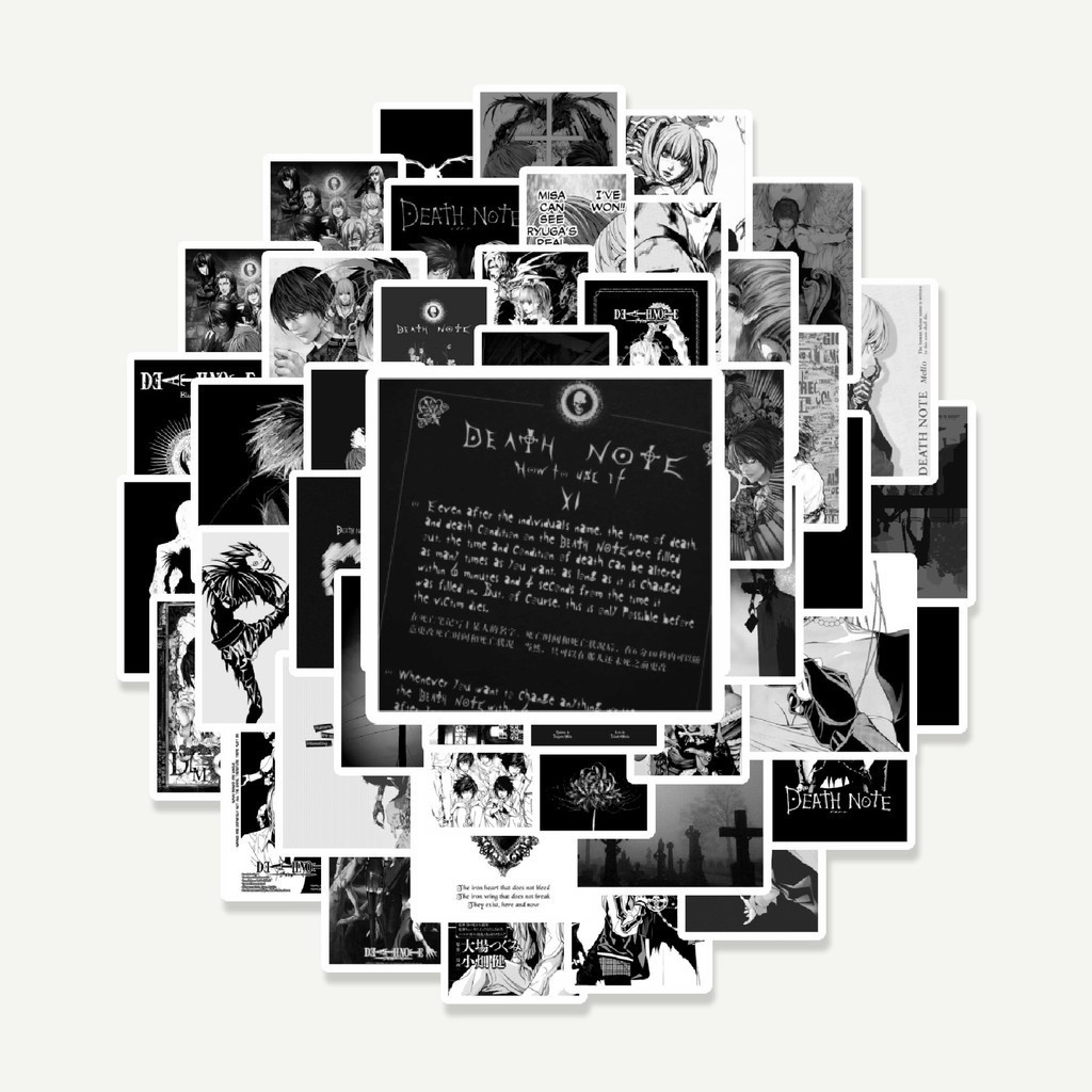 

Sticker Pack Stiker Anime Death Note B&W 2 | Sticker TUMBLR | Stiker LAPTOP KOPER HELM