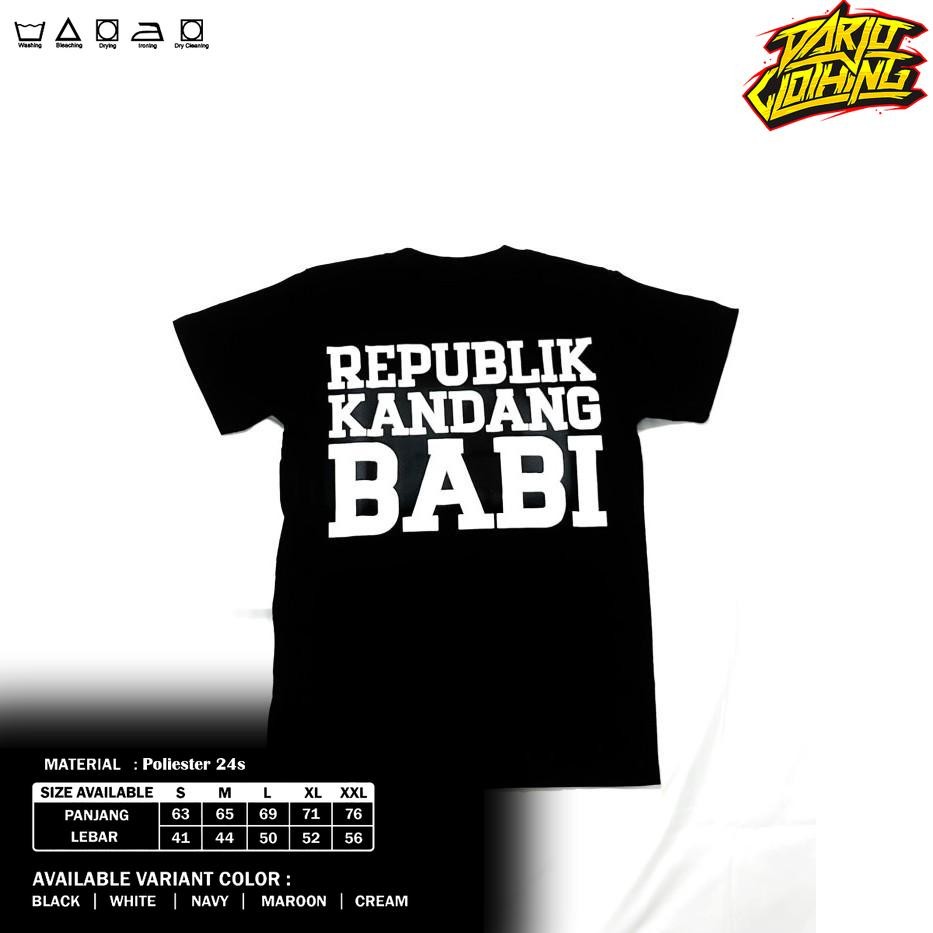 DarjoClothing - Tshirt RK13 Republik Kandang Babi - Hitam L