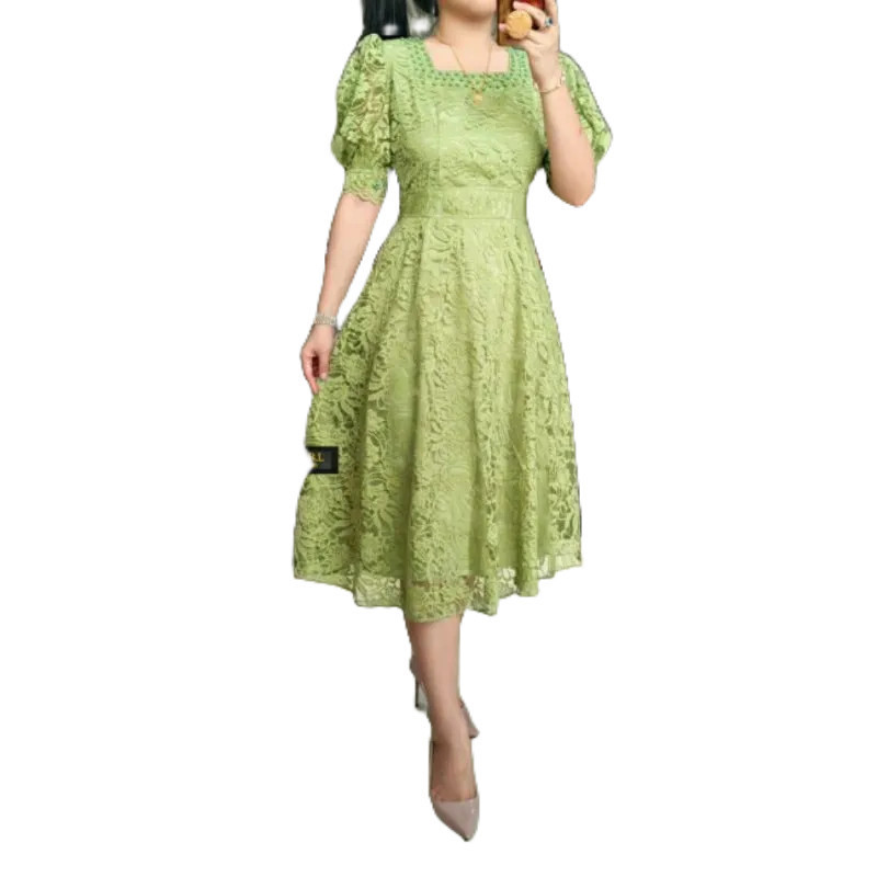 BM Dress pesta/Dress renda brokat/BAJU SEMI KEBAYA WANITA premium mewah original