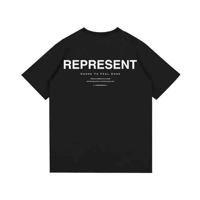 （TOP） Fairgoods Kaos - Represent - Hitam - S